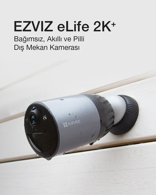 Akıllı Dış Mekan Güvenlik Kamerası | Gece Görüşlü Suya Dayanıklı Wi-Fi Kamera | EZVIZ eLife 2K+