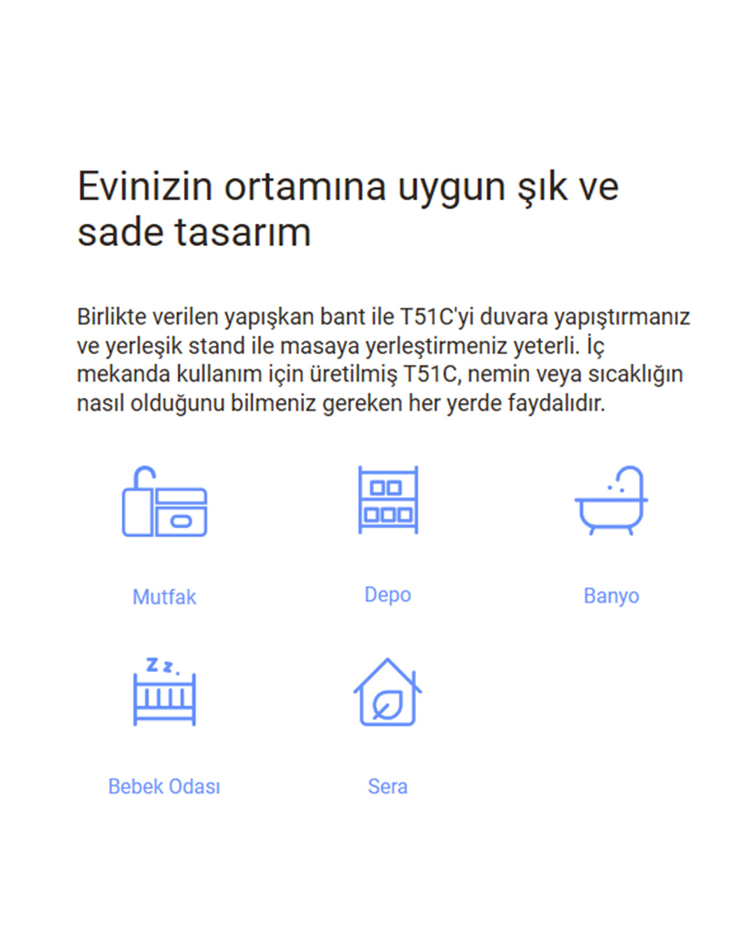 Sıcaklık ve Nem Sensörü | Zigbee ile Hassas Ortam Takibi | Dijital Termometre | EZVIZ T51C