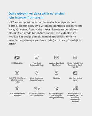 Villa girişinizi akıllı hale getirin! EZVIZ HP7 görüntülü diyafon ile kapınızı her yerden görün, konuşun ve yönetin. Gelişmiş hareket sensörü ve mobil bildirim özelliğiyle üstün güvenlik!