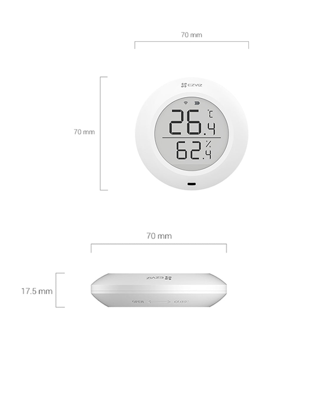 Sıcaklık ve Nem Sensörü | Zigbee ile Hassas Ortam Takibi | Dijital Termometre | EZVIZ T51C