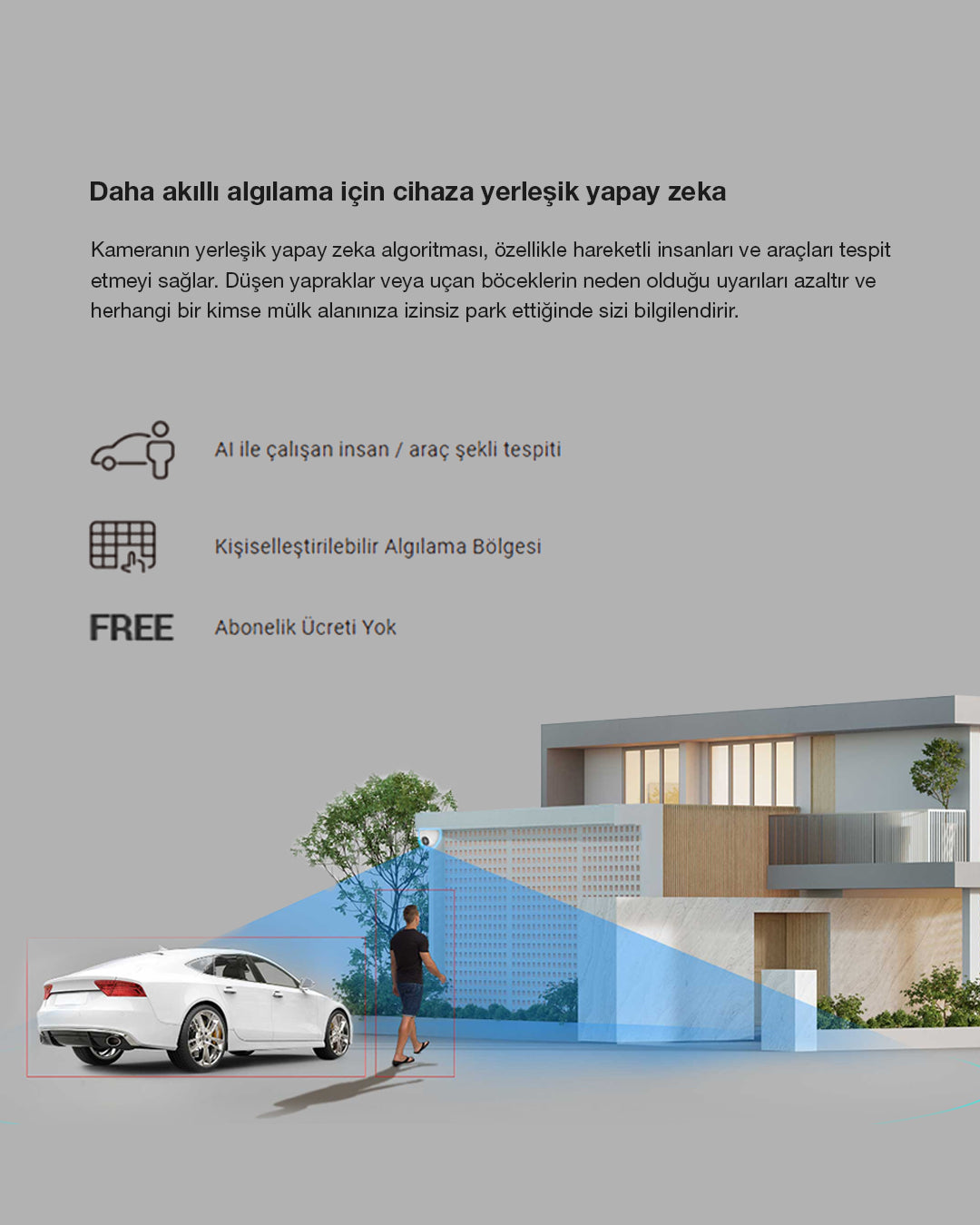 Wi-Fi Dome Güvenlik Kamerası | Akıllı Ev Kamerası | Kablosuz Gece Görüşlü Kamera | EZVIZ H4