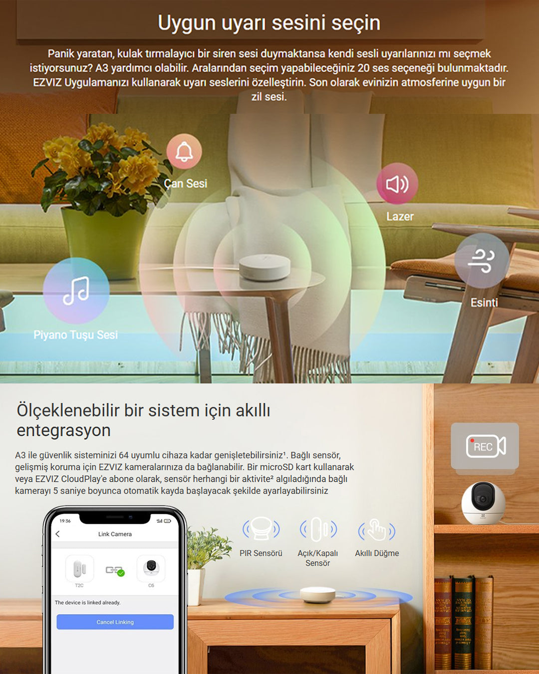 Akıllı Ev Ağ Geçidi | Tüm Cihazları Bağlayan Merkezi Kontrol Ünitesi | Gateway | EZVIZ A3