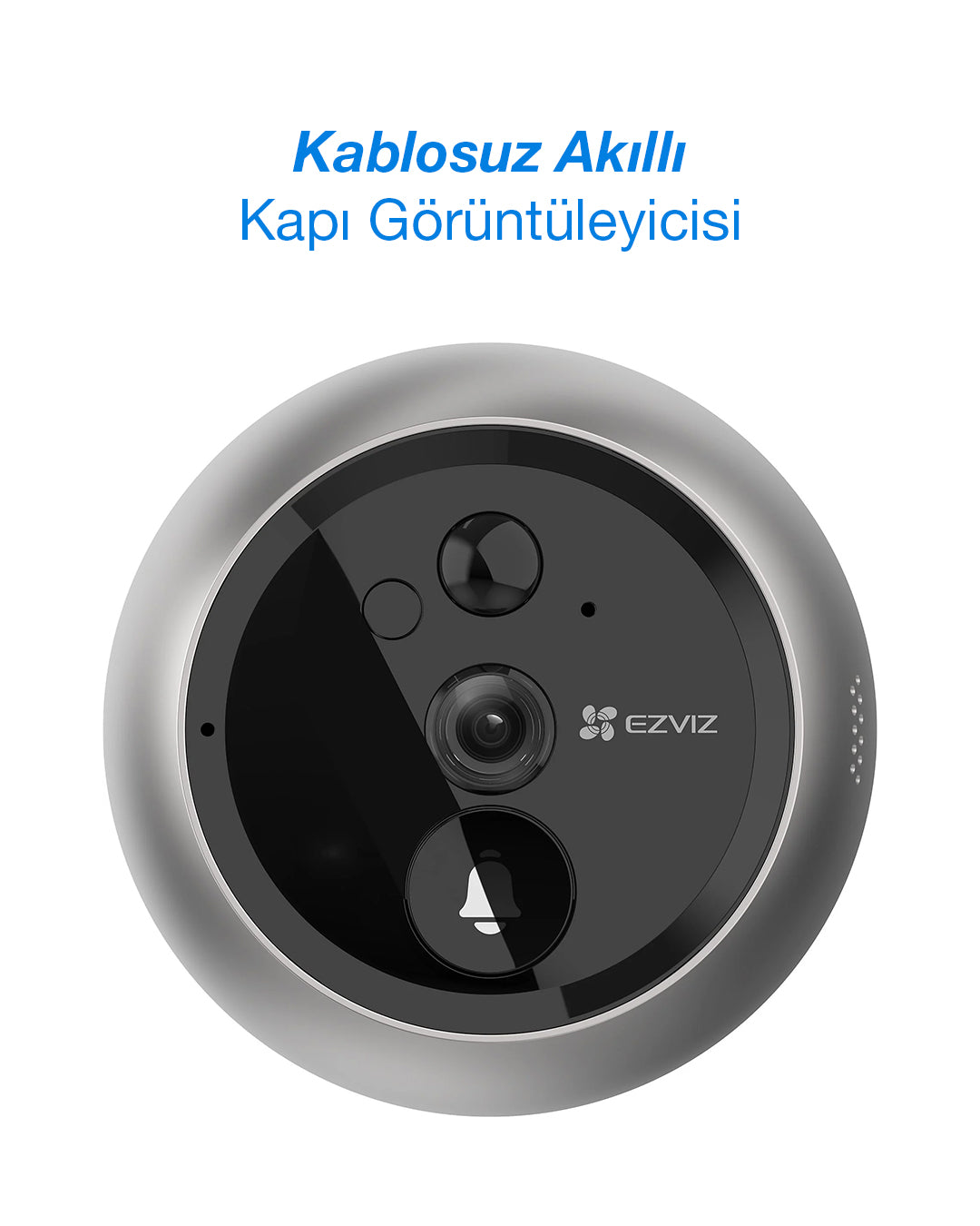 Wi-Fi Akıllı Kapı Kamerası | Görüntülü Kapı Zili | Hareket Algılamalı ve Mobil Destekli Güvenlik Sistemi | EZVIZ DP2