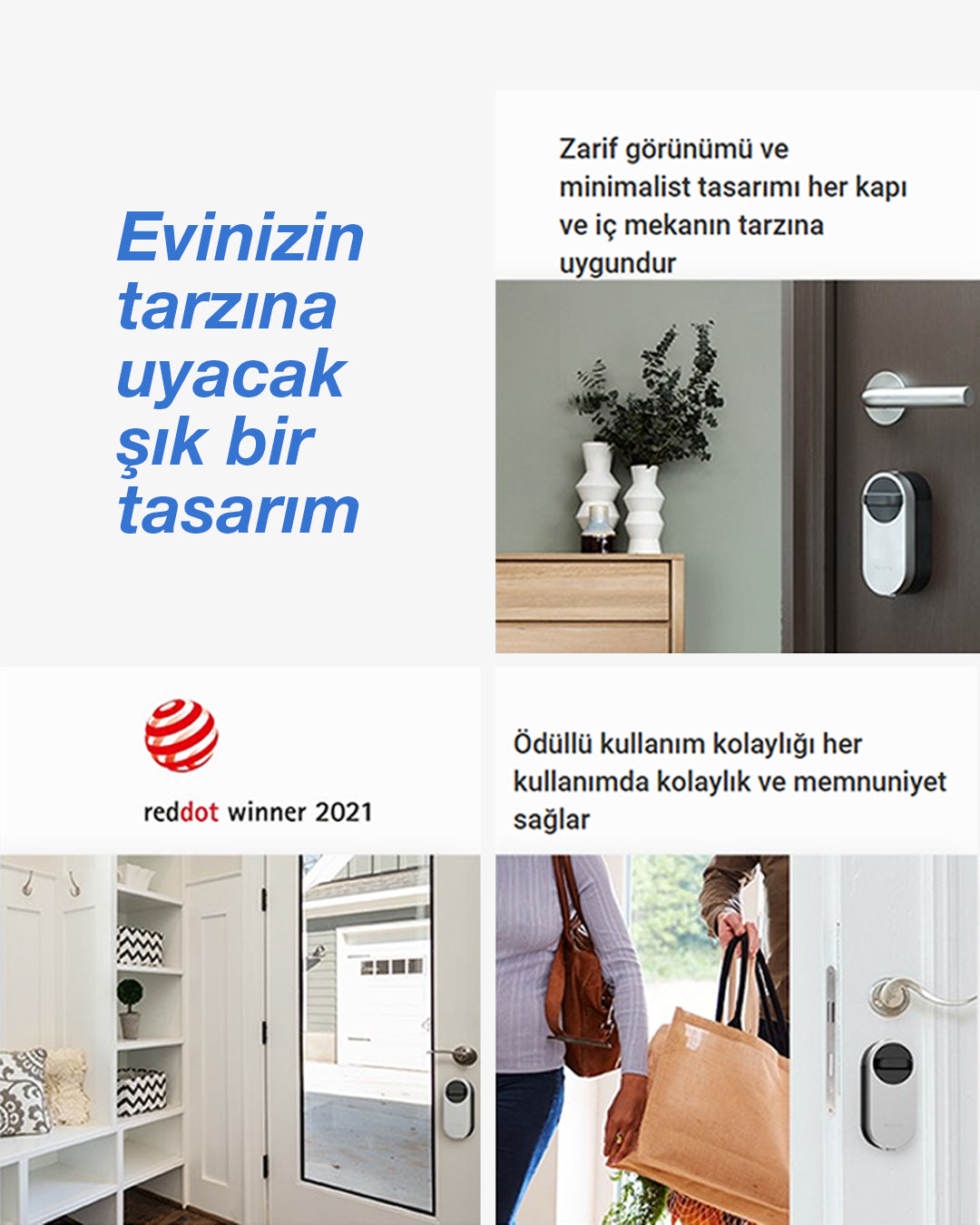 Smart Lock Akıllı Kapı Kilidi | Anahtarsız Giriş Otomatik Kilitleme | EZVIZ DL01S