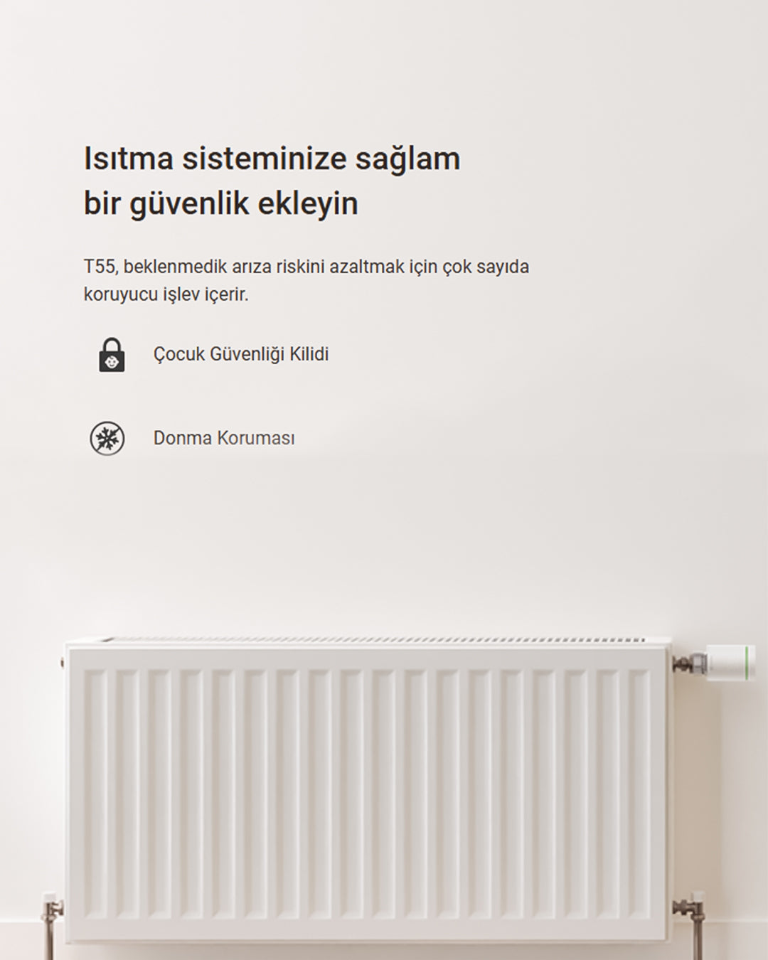 Wi-Fi Akıllı Radyatör Termostatı | Smart Radiator Valve | Enerji Tasarrufu Mobil Kontrol | EZVIZ T55